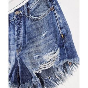 We the free by free people - Loving good vibrations denim shorts in blue - 25W